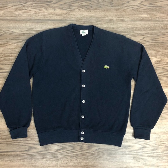 Lacoste Other - Lacoste Navy Blue Cardigan Sweater size M
